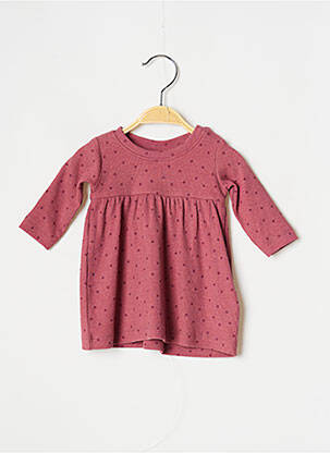 Robe mi-longue col rond manches longues rose NAME IT fille