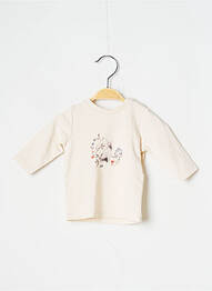 T-shirt coupe cintrée manches longues beige NAME IT fille