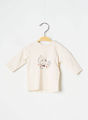 T-shirt coupe cintrée manches longues beige NAME IT fille