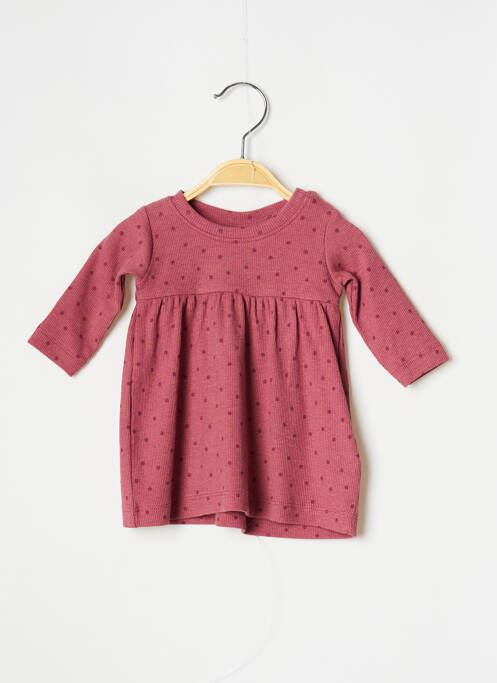 Robe mi-longue col rond manches longues rose NAME IT fille