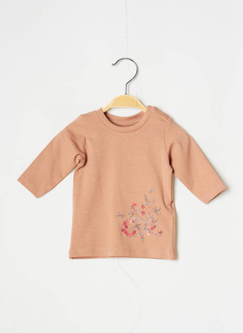 T-shirt coupe cintrée manches longues marron NAME IT fille