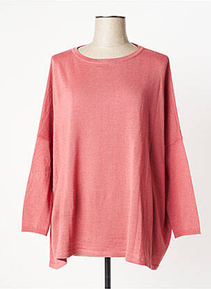 Pull tunique stretch manches longues rose ANONYME DESIGNERS femme