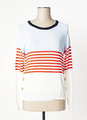Pull stretch manches longues bleu CREAM femme