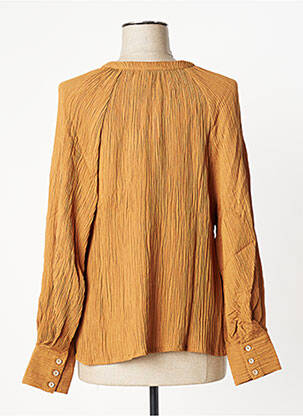 Chemisier coupe cintrée manches longues marron ALMAE femme