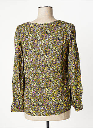 Blouse tissage popeline manches longues vert C'EST BEAU LA VIE femme
