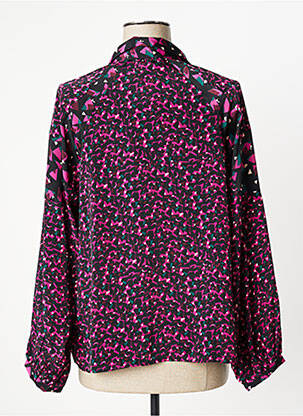 Blouse poignets boutonnés avec fente manches longues violet AN' GE femme