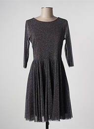 Robe mi-longue manches 3/4 manches 3/4 noir EGO femme