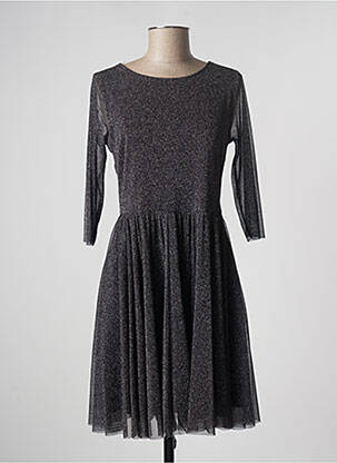Robe mi-longue manches 3/4 manches 3/4 noir EGO femme