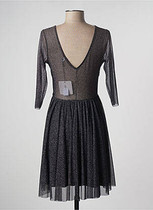 Robe mi-longue manches 3/4 manches 3/4 noir EGO femme