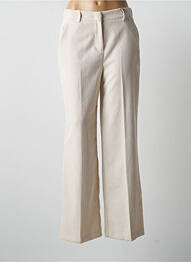 Pantalon large fermeture zippée sous rabat boutonné taille normale beige RINASCIMENTO femme