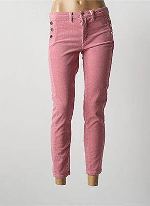 Pantalon 7/8 stretch taille basse rose RINASCIMENTO femme