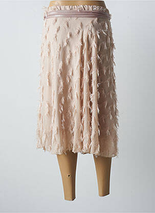 Jupe mi-longue taille normale beige RINASCIMENTO femme