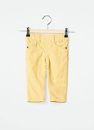 Pantalon slim stretch taille ajustable jaune 3 POMMES garcon