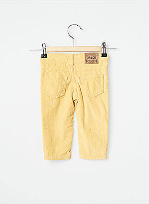 Pantalon slim stretch taille ajustable jaune 3 POMMES garcon