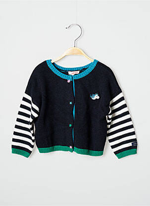 Gilet manches longues coupe droite bleu CATIMINI fille