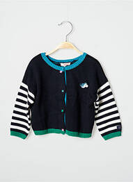 Gilet manches longues coupe droite bleu CATIMINI fille