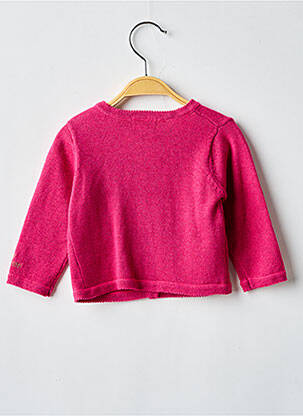 Gilet manches longues coupe droite rose CATIMINI fille