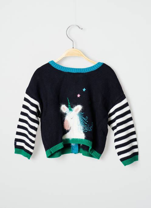 Gilet manches longues coupe droite bleu CATIMINI fille