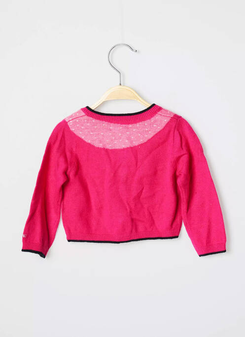 Gilet manches longues coupe droite rose CATIMINI fille