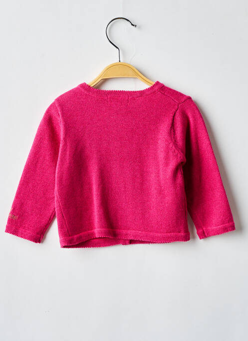 Gilet manches longues coupe droite rose CATIMINI fille