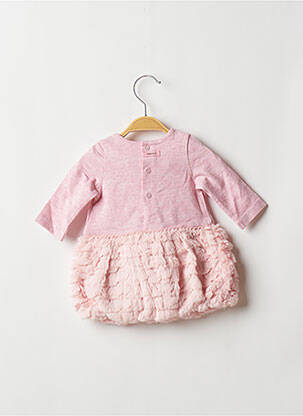 Robe mi-longue fermeture pressionnée manches longues rose CATIMINI fille