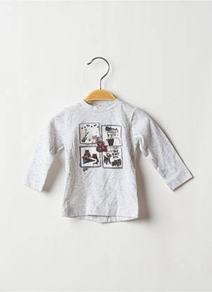 T-shirt manches longues manches longues gris 3 POMMES garçon