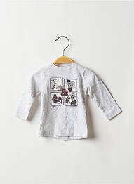 T-shirt manches longues manches longues gris 3 POMMES garcon