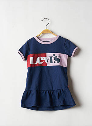 Robe mi-longue manches courtes manches courtes bleu LEVI'S fille