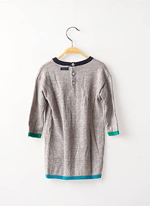 Robe mi-longue col rond manches longues bleu CATIMINI fille