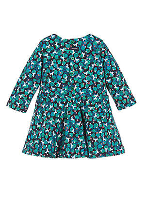 Robe mi-longue doublure manches longues bleu CATIMINI fille