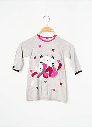 Robe mi-longue gris CATIMINI pour fille