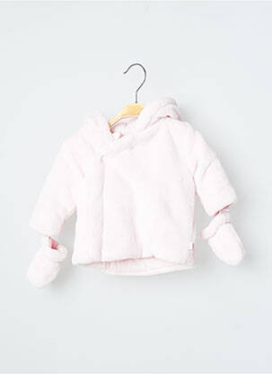 Manteau court coupe droite a capuche rose ABSORBA fille
