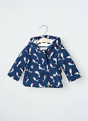 Manteau court poches a capuche bleu CATIMINI garcon