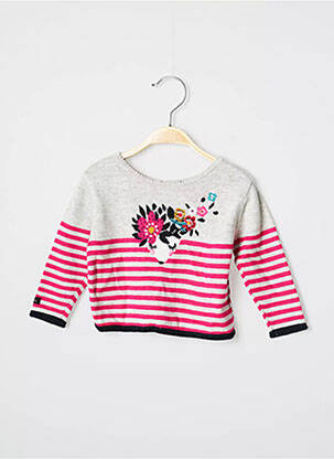 Pull coupe droite manches longues gris CATIMINI fille