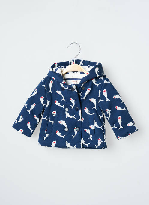 Manteau court poches a capuche bleu CATIMINI garcon