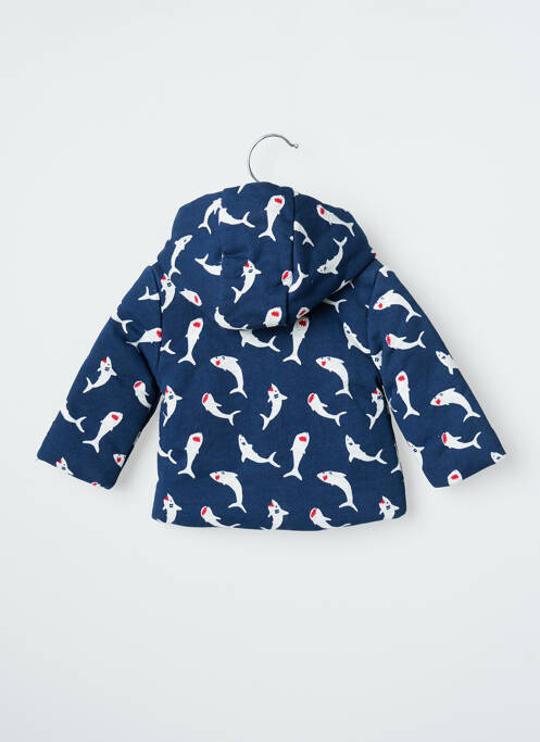 Manteau court poches a capuche bleu CATIMINI garcon