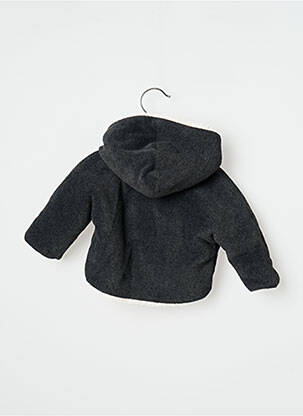 Manteau court fermeture boutonnée sur le devant a capuche gris CATIMINI fille