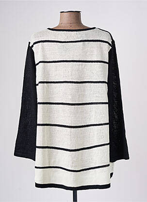Pull finition bords-côtes manches longues noir PURPLEROSE femme