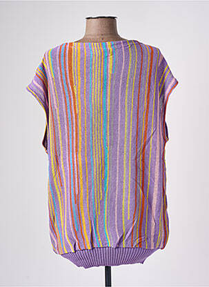 Pull resserrée sur le bas sans manche violet FLORESSE femme