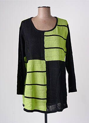 Pull finition bords-côtes manches longues vert PURPLEROSE femme