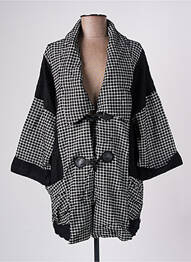 Gilet manches longues resserrée sur le bas noir PURPLEROSE femme