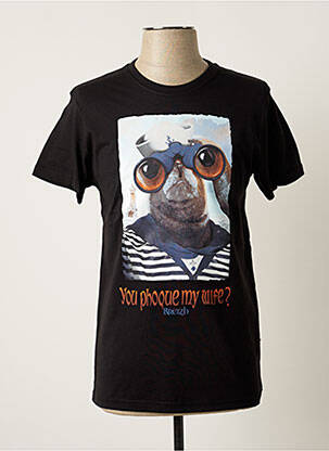 T-shirt coupe cintrée manches courtes noir PALAWAN homme