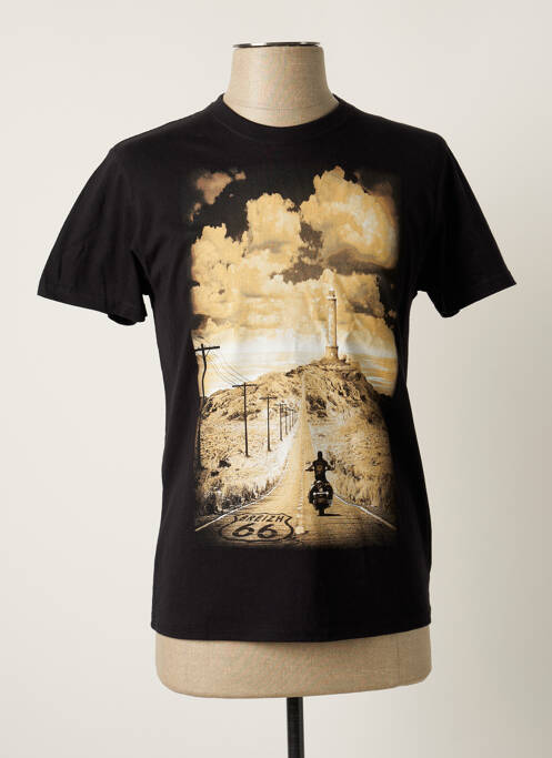 T-shirt coupe cintrée manches courtes noir PALAWAN homme