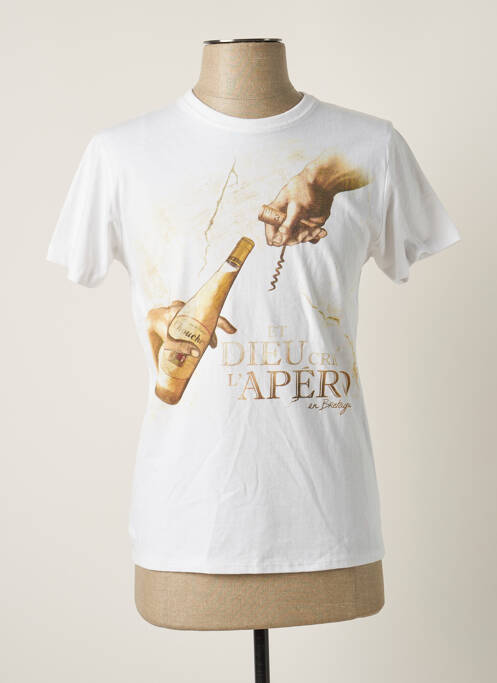 T-shirt coupe cintrée manches courtes blanc PALAWAN homme