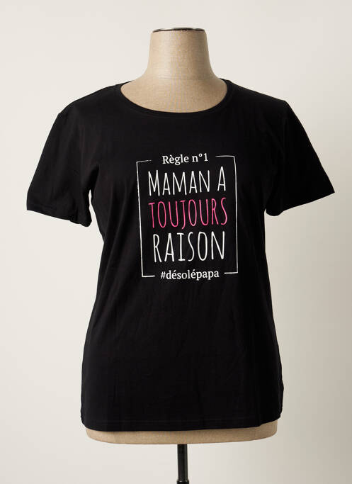 T-shirt noir AVOMARKS pour femme