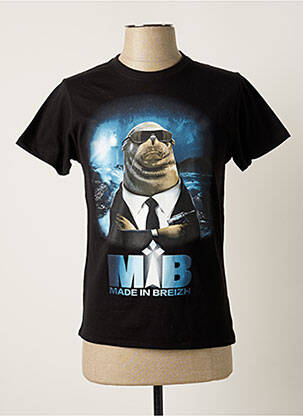 T-shirt coupe cintrée manches courtes noir PALAWAN homme