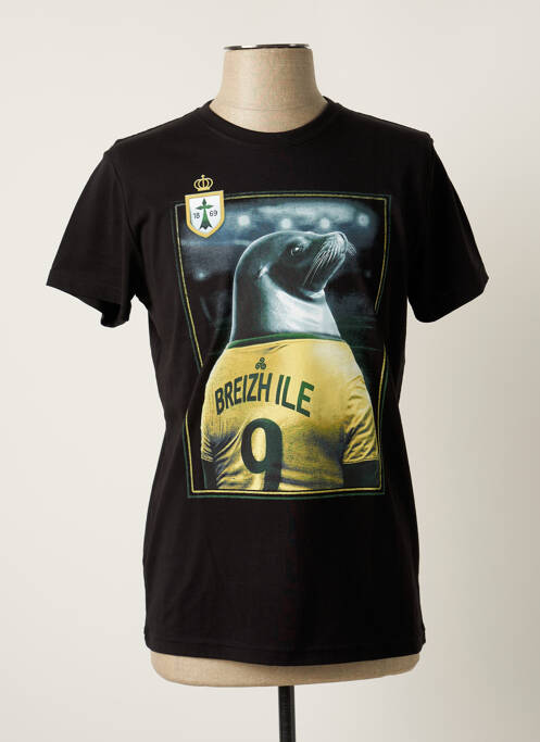 T-shirt coupe cintrée manches courtes noir PALAWAN homme