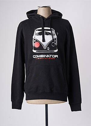 Sweat-shirt à capuche poches manches longues noir SOL'S homme