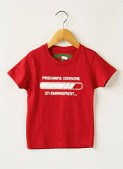 T-shirt rouge AVOMARKS pour enfant seconde vue
