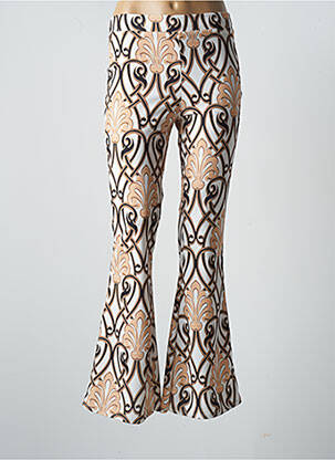 Pantalon flare stretch taille normale beige MY FASHION femme